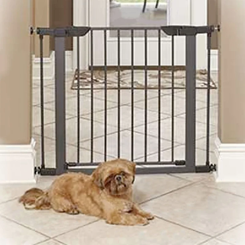 Fluffy microfiber cat mat-Midwest Steel Pet Gate, Graphite, 39"