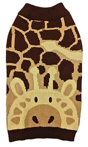 Clear pet door panel-Giraffe Motif Dog Sweater