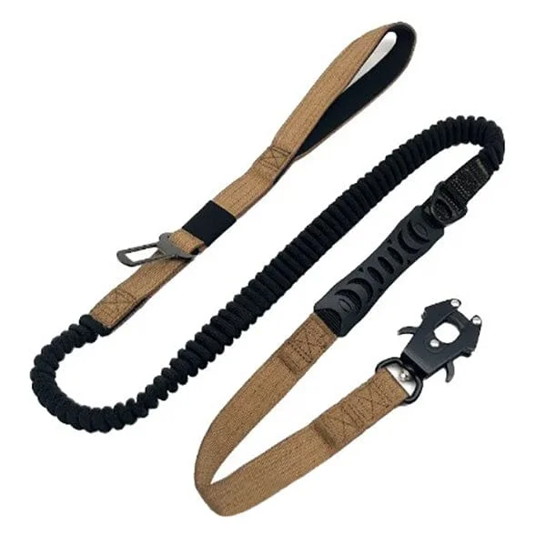 UV-resistant pet shade-GSS - Heavy Duty Multi-Functional Tactical Bungee Dog Leash & Seatbelt