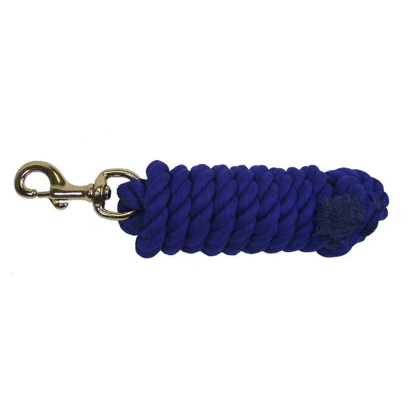 Rainproof cat sleep pod-Hamilton Cotton Rope Leads with Brass Bolt Snap Blue