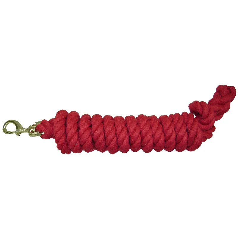 Pet-safe surface cleaner-Hamilton Cotton Rope Leads with Brass Bolt Snap Red