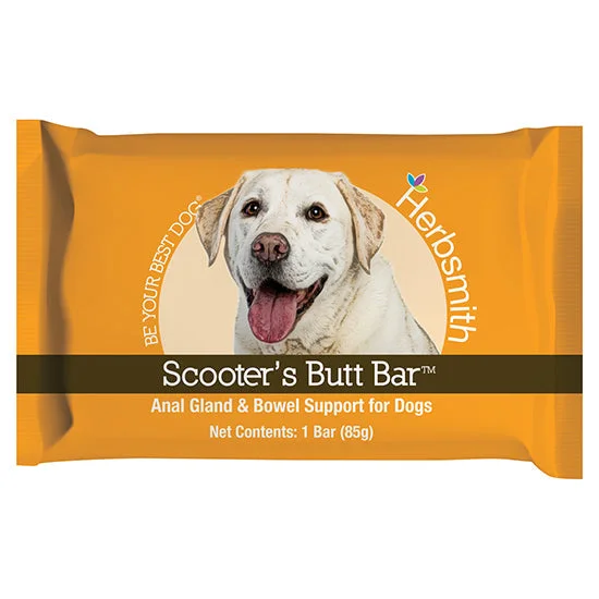 Plant-based pet shampoo-Herbsmith Scooter's Butt Bar Anal Gland and Bowel Support for Dogs and Cats