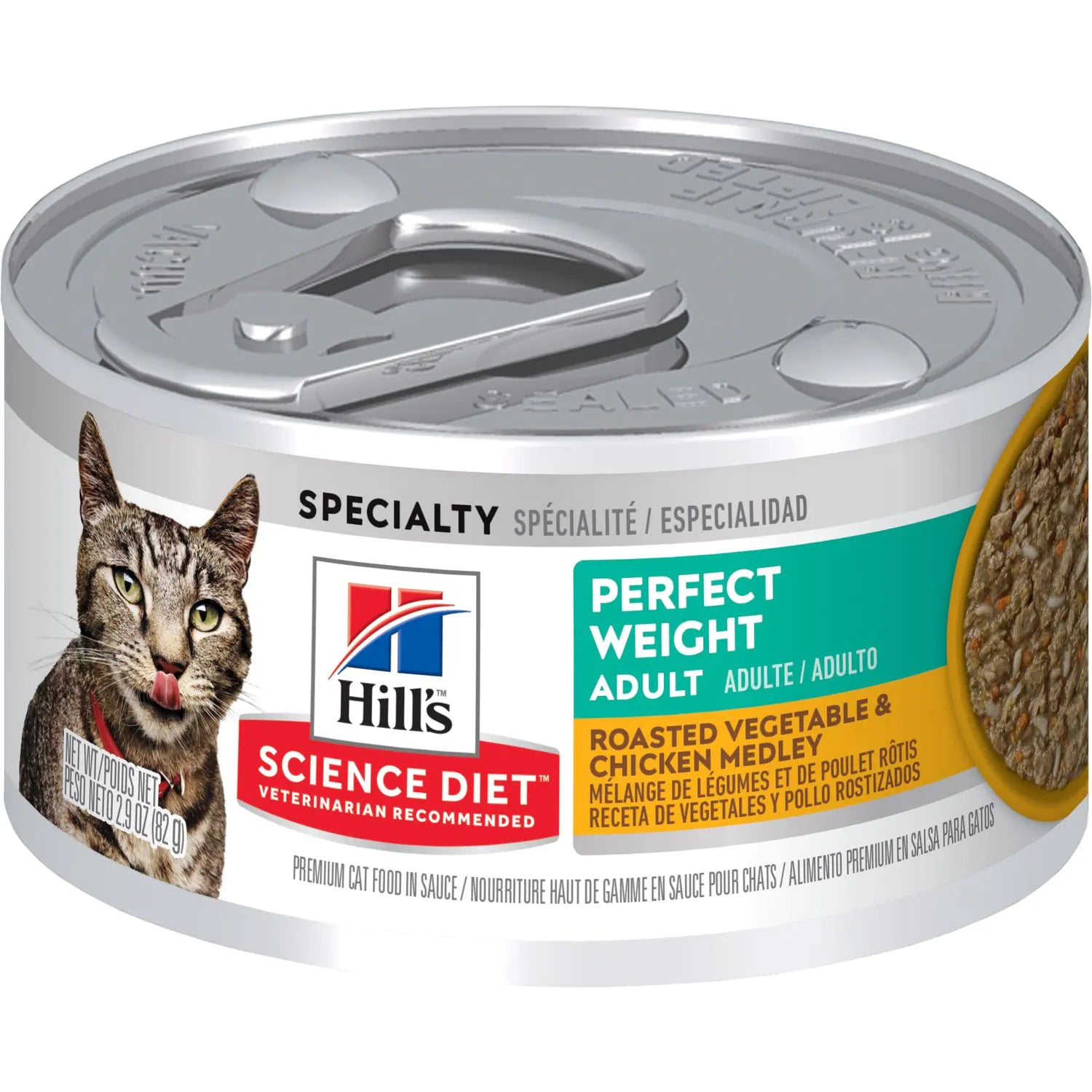 Pet-friendly room spray-Hill's Pet Nutrition Science Diet Adult Perfect Weight Roasted Vegetable & Chicken Medley Cat Food