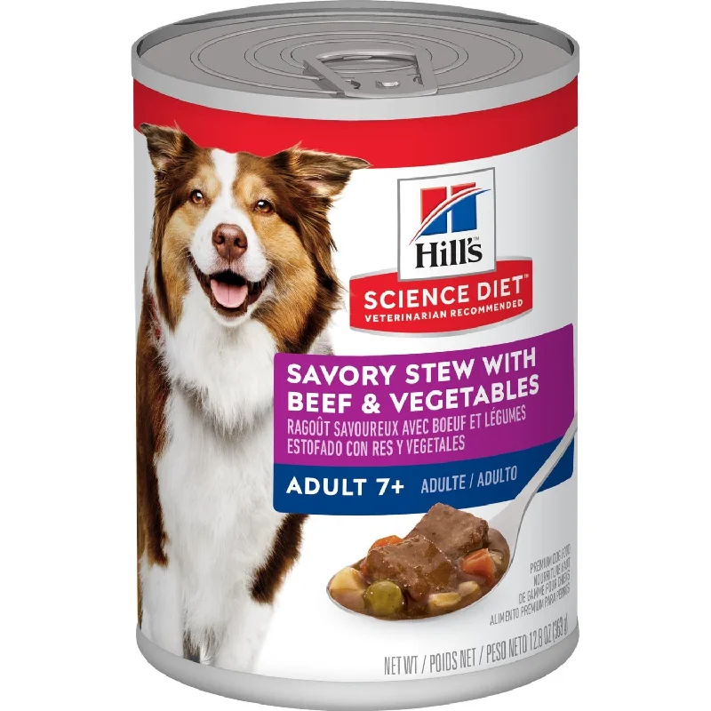 Padded pet adventure pack-Hill's Science Diet Adult 7+ Savory Stew with Beef & Vegetables Wet Dog Food