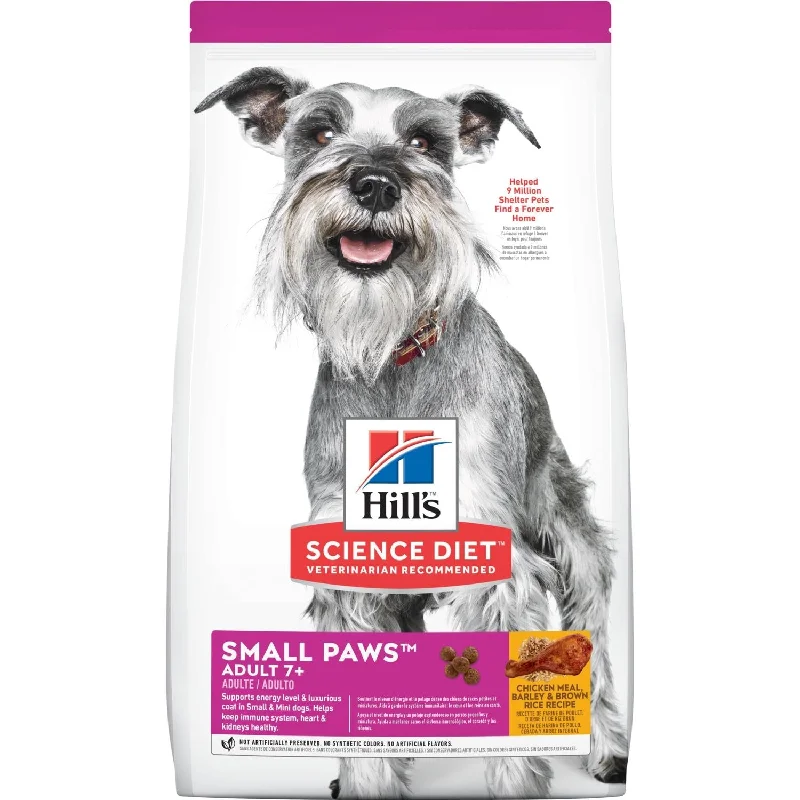 Sturdy pet access ramp-Hill's® Science Diet® Adult 7+ Small Paws™ Chicken Meal, Barley & Brown Rice Recipe dog food