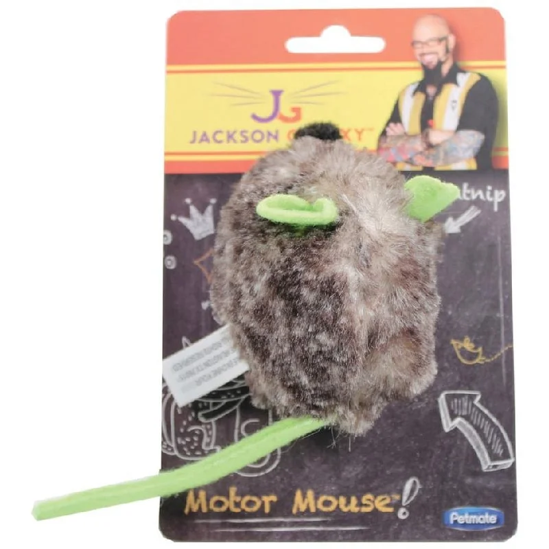 Secure dog car harness-JACKSON GALAXY MOTOR MOUSE WITH CATNIP (GRAY/GREEN)