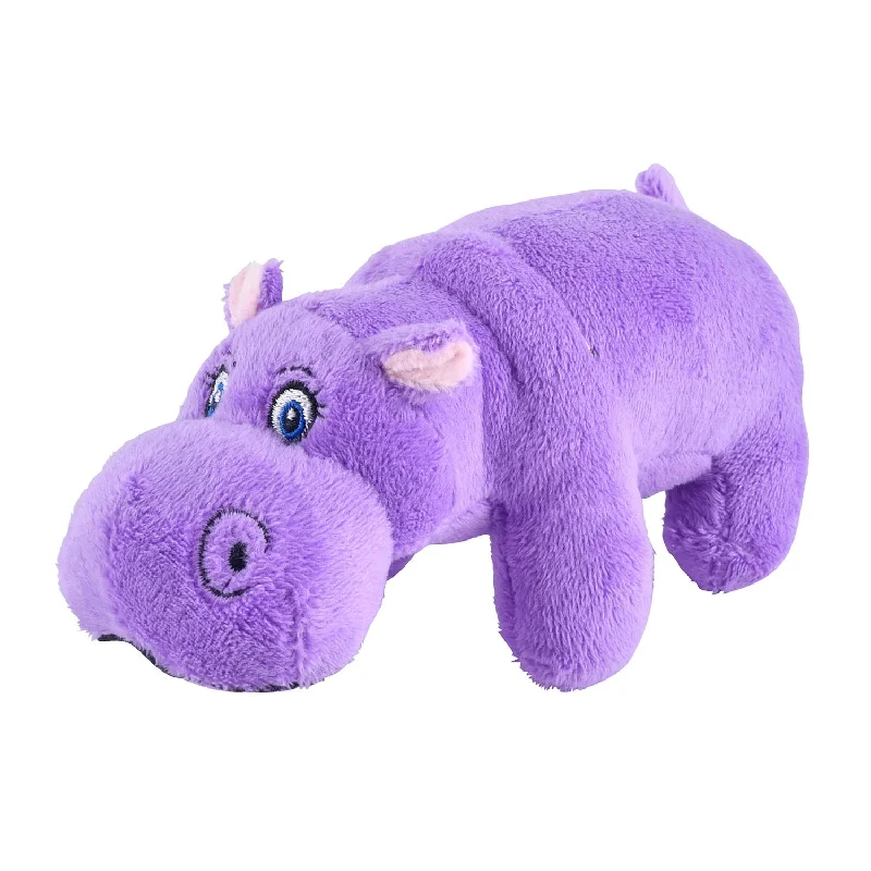 Plush pet burrow bed-Jeffers Plush Hippo Jr. Dog Toy, Lavender