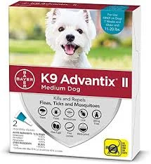 Polished stainless pet tag-Bayer K9 Advantix II Medium Dog