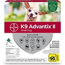 Herbal pet joint chews-Bayer K9 Advantix II Small Dog