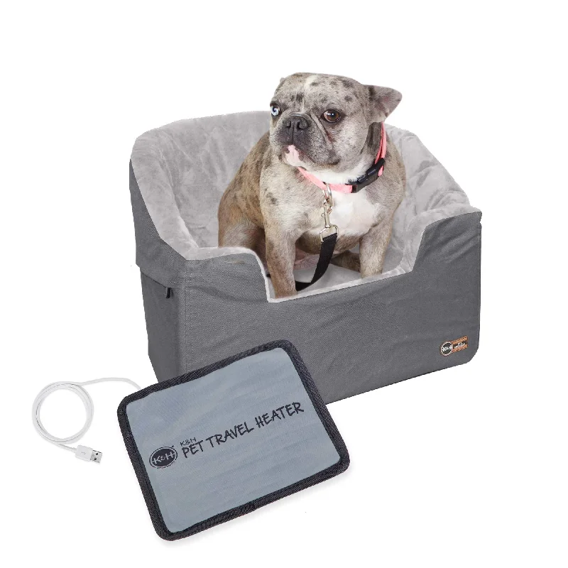 Calming dog thunder vest-K&H Pet Products Bucket Booster Pet Seat, Heated Knockdown