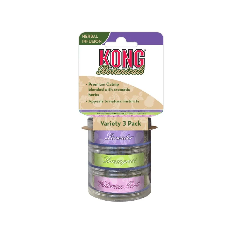 Textured rubber pet pad-KONG Botanicals Catnip 3-pack Variety