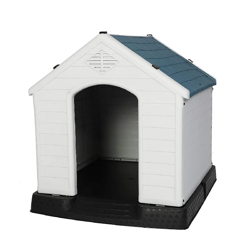 Dimmable reptile heat light-Large Outdoor Dog House Plastic Waterproof Kennel, 37.5"L x 35.5" W x 39"H