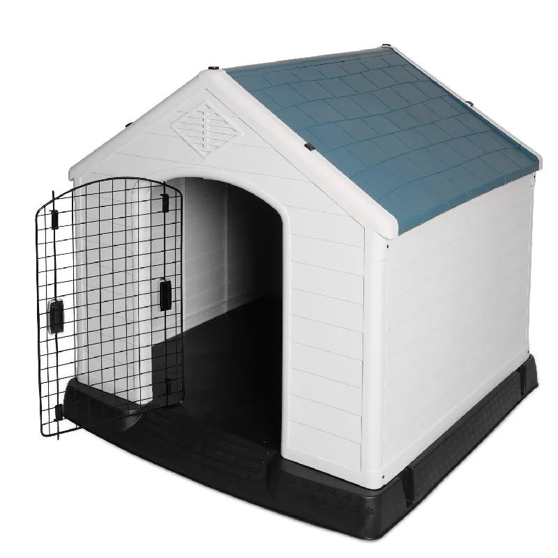 Tough catnip chew toy-Extra Large Outdoor Dog House Plastic Waterproof Kennel, 42.5"L x 46"W x 45"H