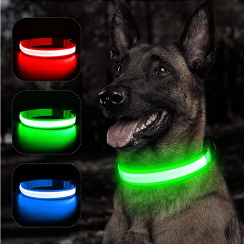 Padded pet kennel mat-Dog Anti-Lost LED Light Collar