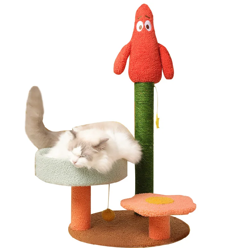 Pet-safe floor polish-Little Red Man Cat Scratching Post