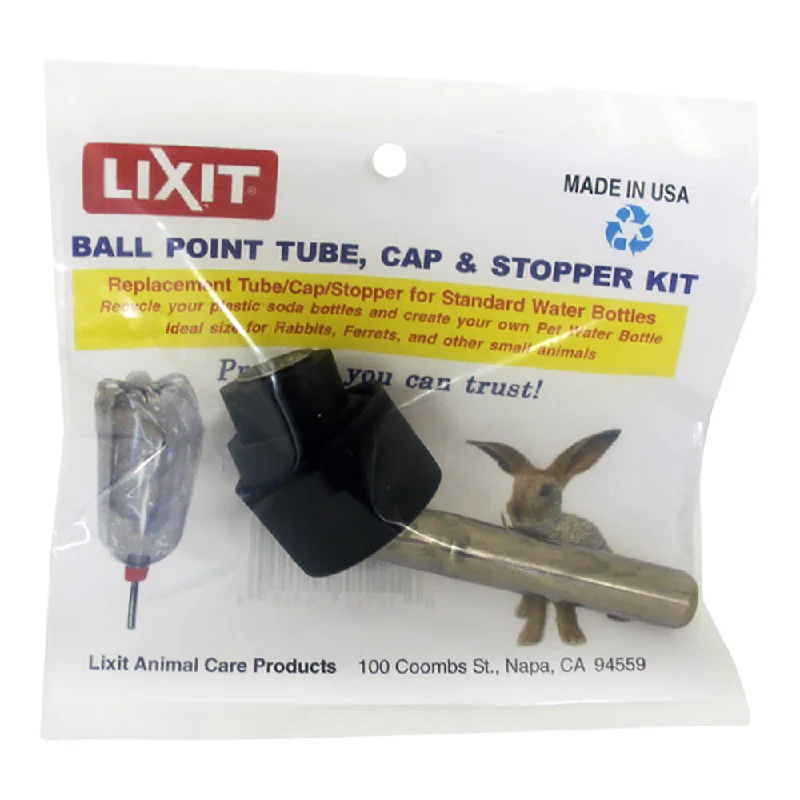 Grain-free cat dental bites-Lixit Ball Point Tube, Cap and Stopper Kit