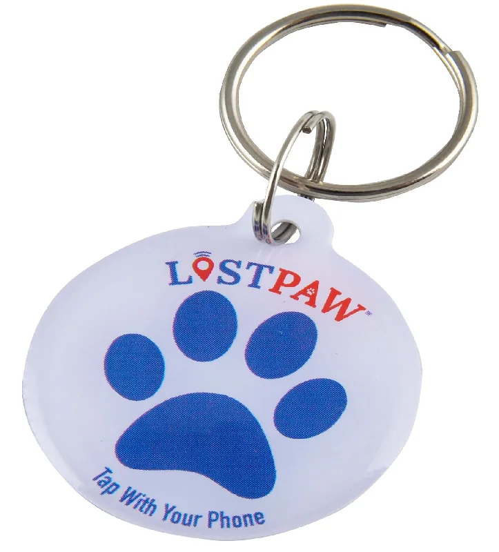 Portable pet air cooler-Lost Paw NFC Pet Tag, Red/White/Blue