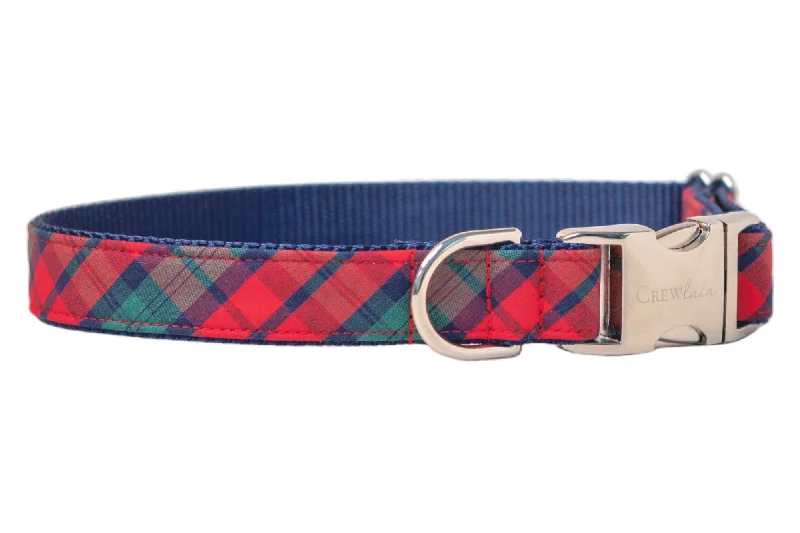 Silent bark correction collar-Luke's Plaid Dog Collar