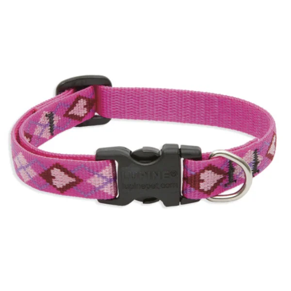 Pet-friendly air mist-Lupine 14234 Originals Adjustable Collar for Small Dogs, Puppy Love, 1/2"x8-12"