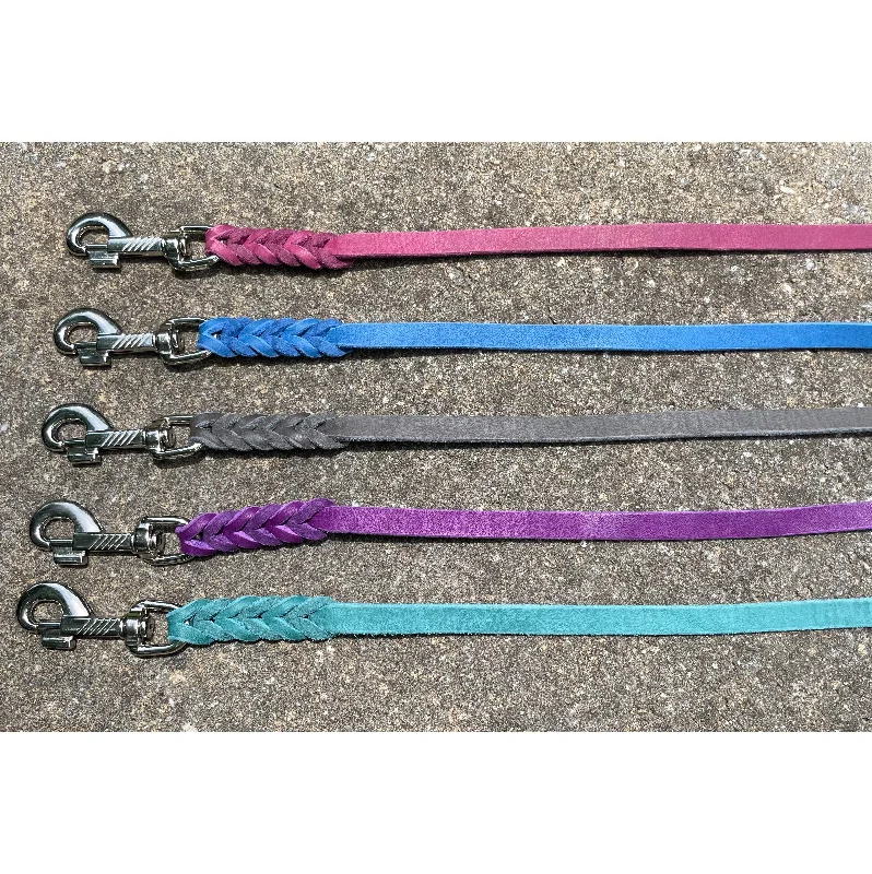 Angled pet nail scissors-MALY German Soft Leather Leashes with handle, various colors