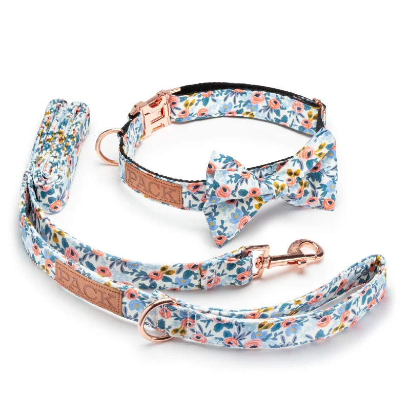 Polka-dot pet bandana-Matching: Bowtie Collar + Matching Leash