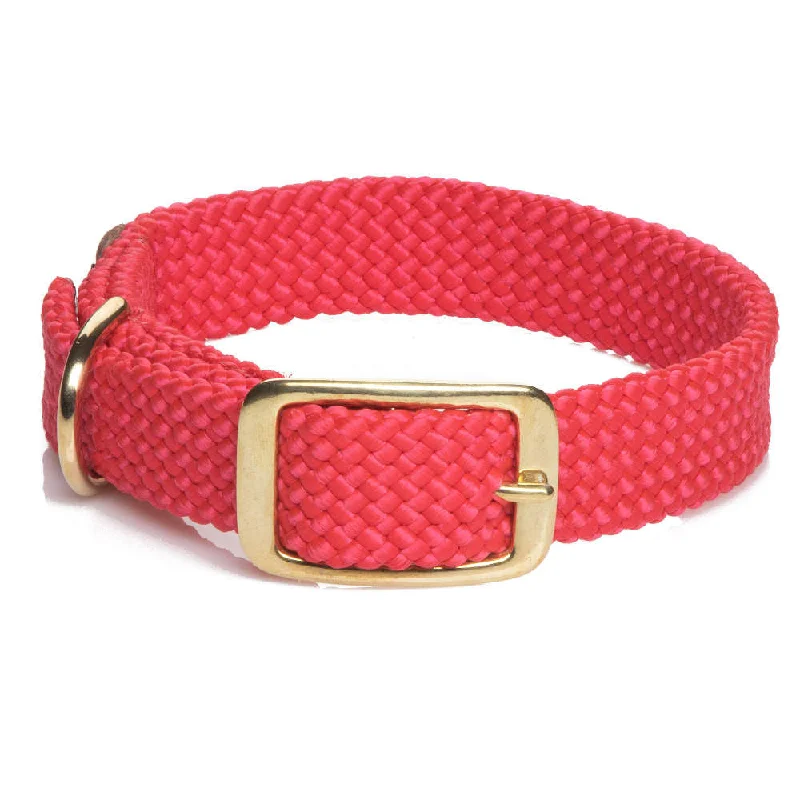 Soft pet burrow nest-Mendota Double Braid Collar - Brass