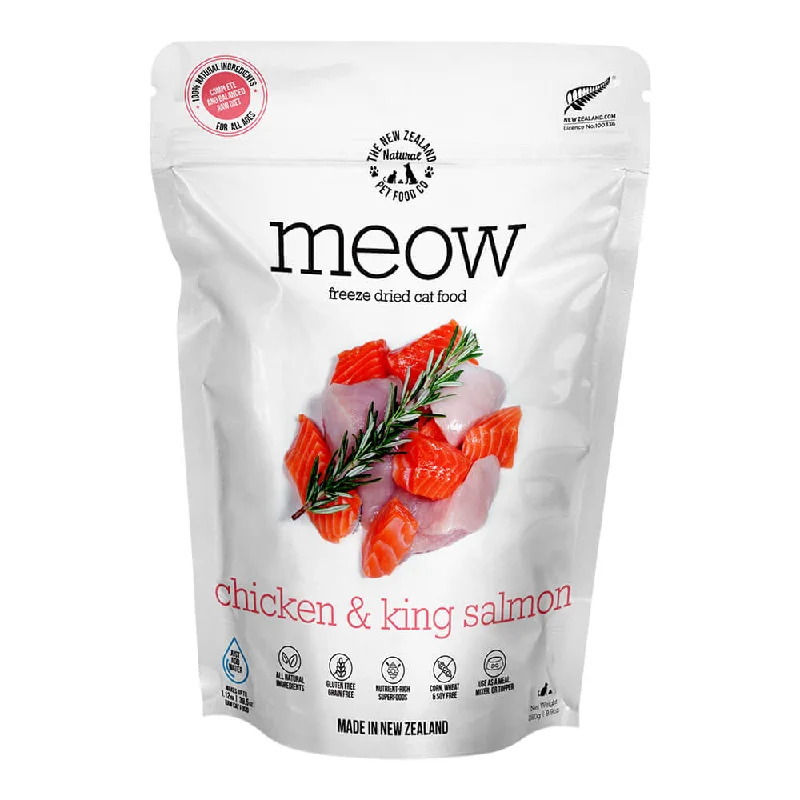 Herbal cat relaxation drops-Meow Chicken & King Salmon Freeze Dried Food, 9.9 oz