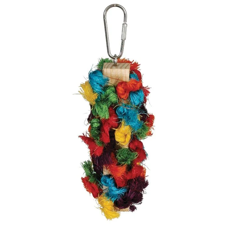 Absorbent pet training mat-Mini Preening Block Bird Toy, Multi-color, 1" X 5"