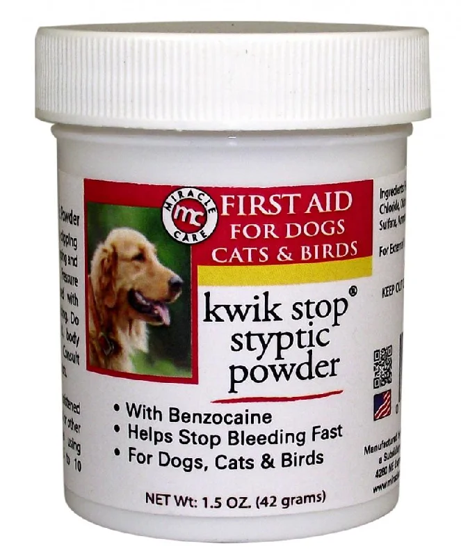 Long-lasting pet water bottle-Miracle Care Kwik Stop Styptic Powder for Dogs and Cats