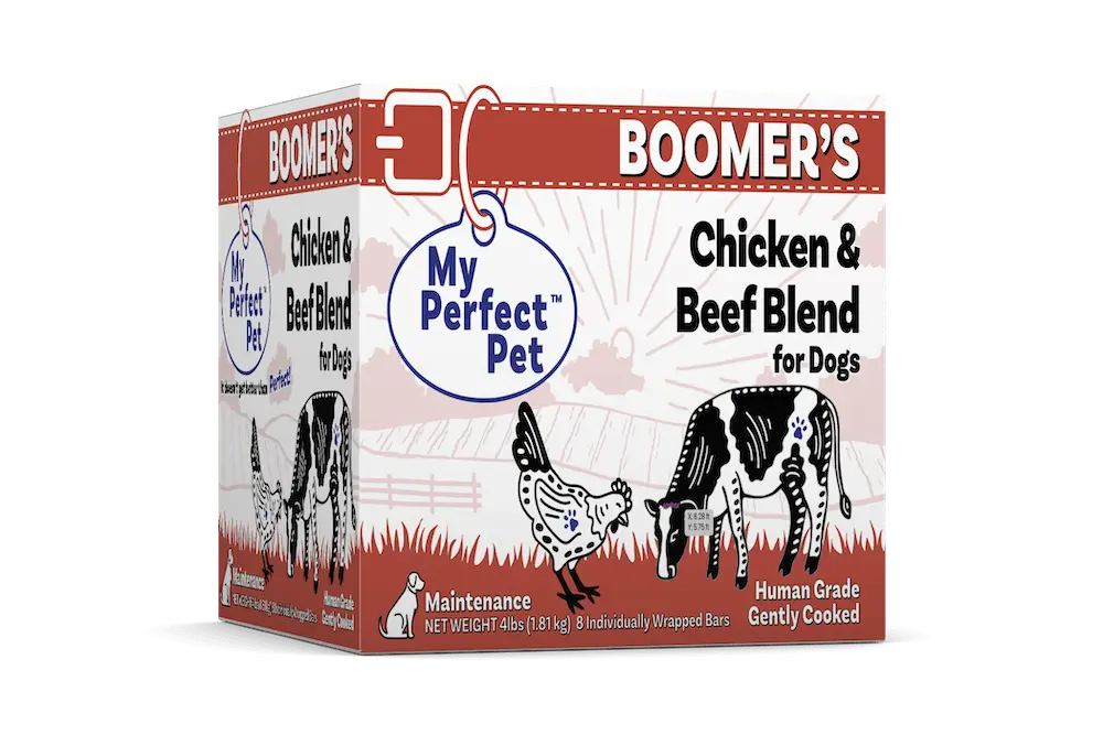 Steel-framed dog kennel-My Perfect Pet Boomer's Chicken & Beef Blend