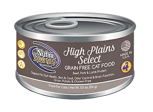 Eco-friendly pet chew set-NutriSource® Grain Free High Plains Select Canned Cat Food (5.5-oz, case of 12)