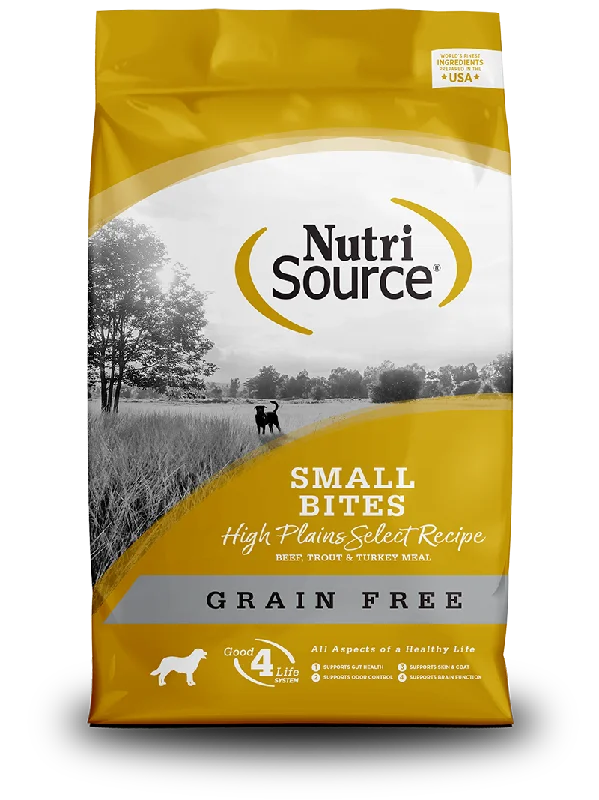 Breathable pet chest vest-NutriSource® Grain Free High Plains Select Small Bites Recipe Dry Dog Food