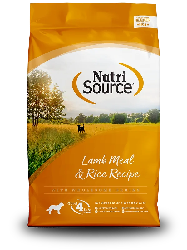 Flexible pet grooming glove-NutriSource® Lamb Meal & Rice Recipe Healthy Dry Dog Food