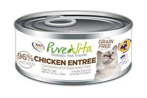 Antibacterial pet paw wash-NutriSource® PureVita™ Grain Free 96% Real Chicken Entree Canned Cat Food