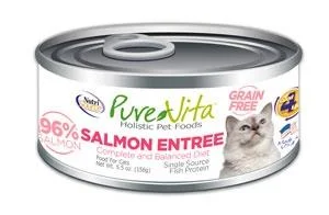 Bamboo rabbit chew toy-NutriSource® PureVita™ Grain Free 96% Real Salmon Entree Canned Cat Food