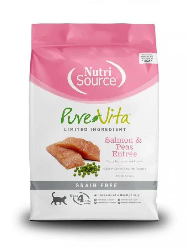 Plush pet burrow bed-NutriSource® PureVita™ Grain Free Salmon and Peas Dry Cat Food