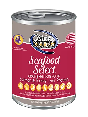 Durable pet nap blanket-NutriSource® Seafood Select Grain Free Dog Food (13oz, Single Can)