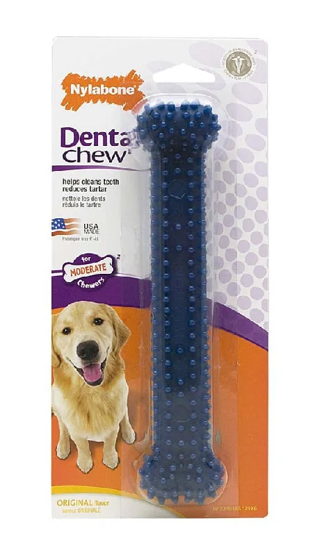 Airtight pet treat container-Nylabone Blue Flexible Dental Chew Giant 8 Inch