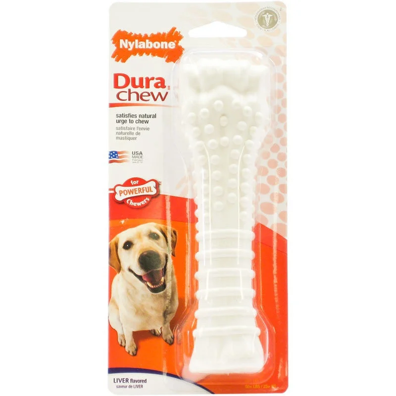 Long-lasting pet water bottle-Nylabone Durable Chew Bone Liver Souper