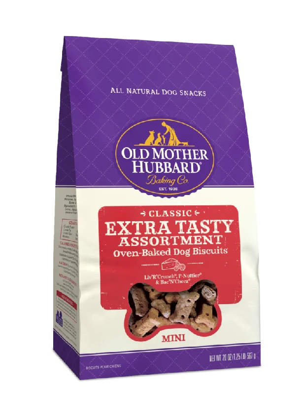 Cotton pet treat bag-Old Mother Hubbard Extra Tasty Assortment Dog Biscuits (Mini: 5 oz)