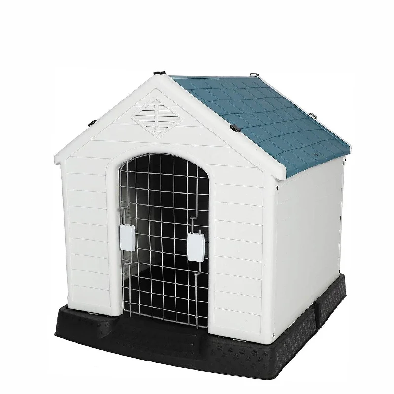 Pet-friendly room spray-Small Outdoor Dog House Plastic Waterproof Kennel, 26.5"L x 25"W x 28"H