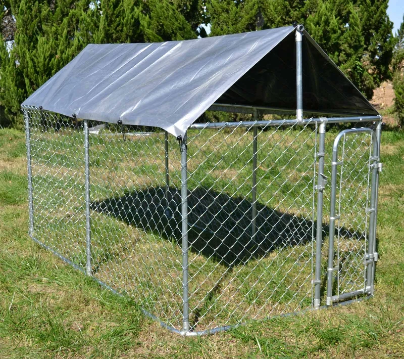 High-visibility pet vest-Outdoor enclosure with roof 3x1.5m, UV and water resistant, enclosure & door