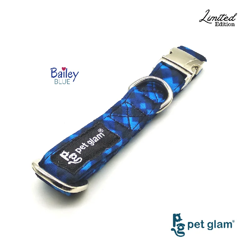 Quiet-flow pet fountain-Pet Glam Bailey Blue-Metal Buckle Collar for Dogs-Chew-proof Collar for Dogs