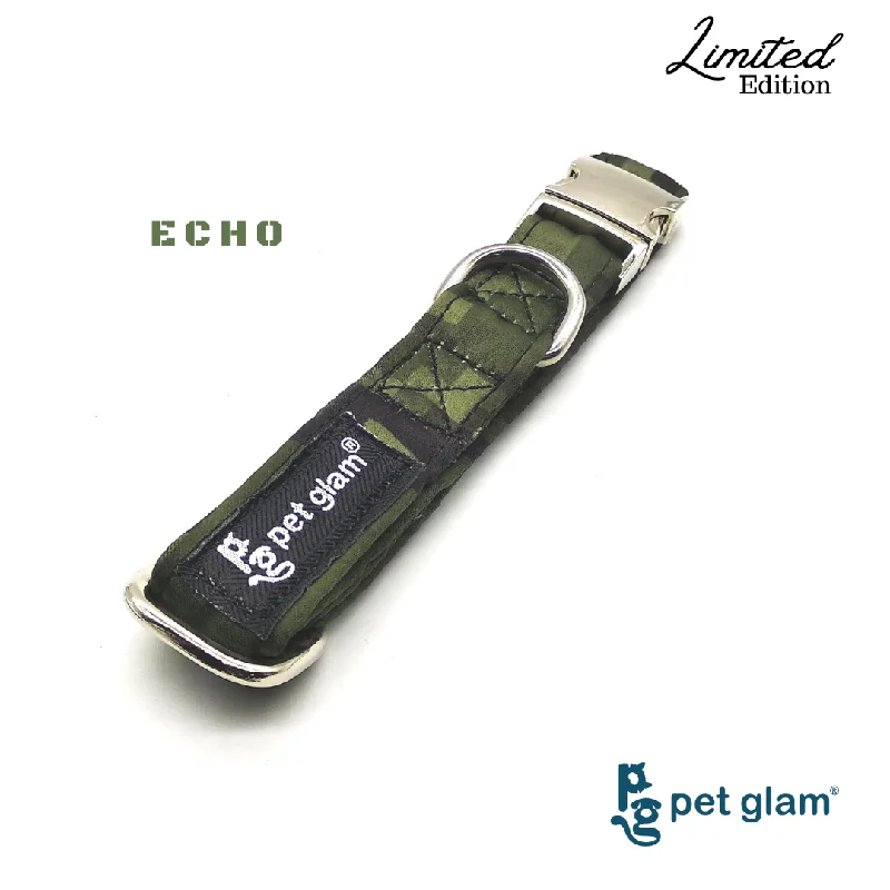 Biodegradable pet poop bags-Pet Glam Echo-Metal Buckle Collar for Dogs