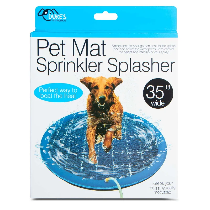 Terrycloth pet drying towel-Pet Mat Sprinkler Splasher, 35"