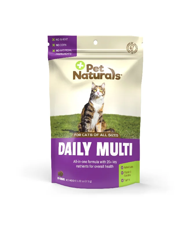 Mesh-lined pet stroller-Pet Naturals of Vermont Daily Best Complete Multi Vitamin For Cats (30 Chews)