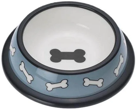 Reinforced dog walking lead-Petrageous Designs Scattered Bones 6 Inch Plastic Pet Bowl