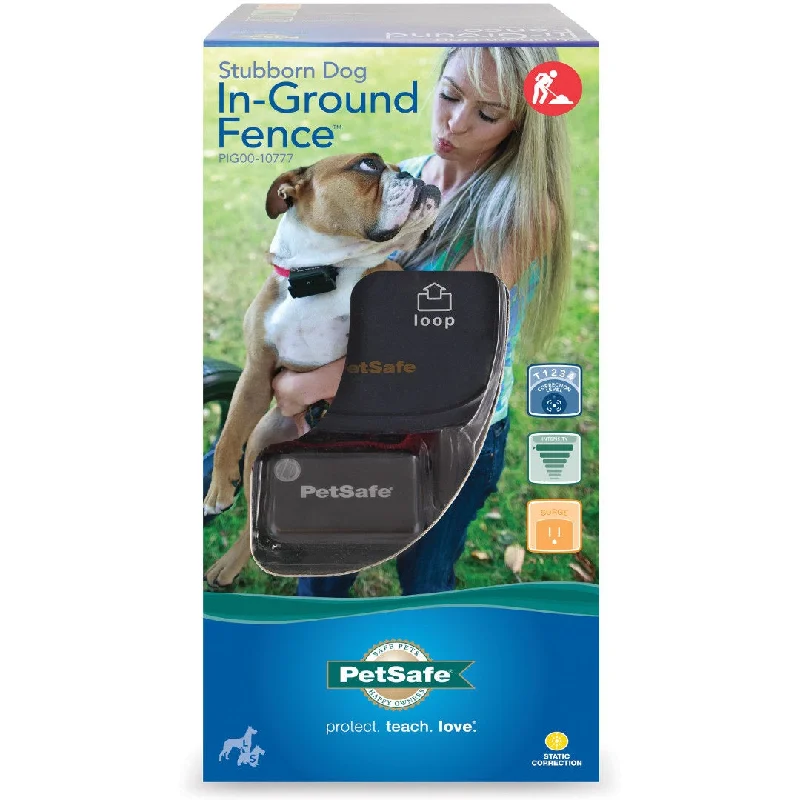 Outdoor dog sleep kennel-PetSafe PIG00-10777 Stubborn Dog In-Ground Fence Kit