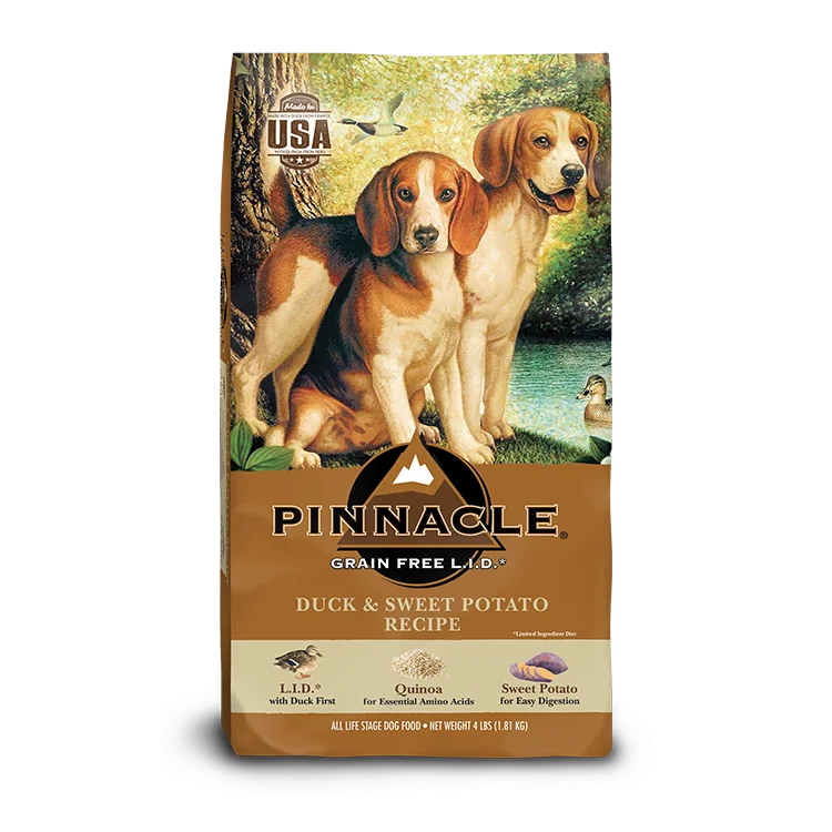 Ergonomic pet grooming comb-Pinnacle Pet Grain-Free Duck & Sweet Potato Recipe Dry Dog Food