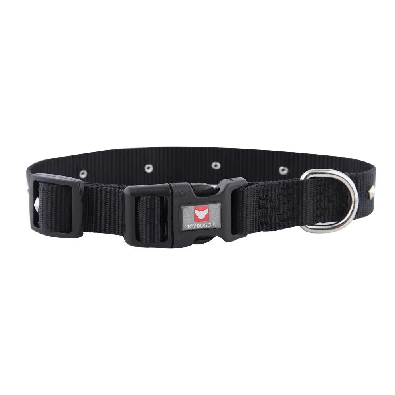 Spacious rabbit enclosure-Posh Tail Deep Black Nylon Dog Collar